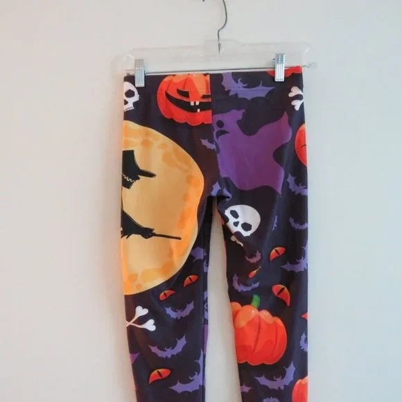 FIERCEPULSE Halloween Witch Leggings Pumpkin Goth Punk Alt Cosplay - Size S - Picture 10 of 14